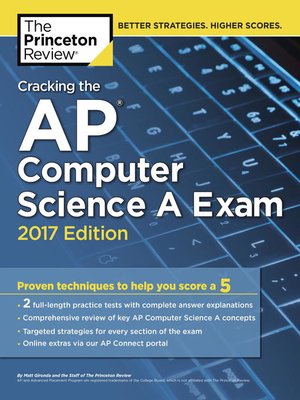 cover image of Cracking the AP Computer Science a Exam, 2017 Edition
